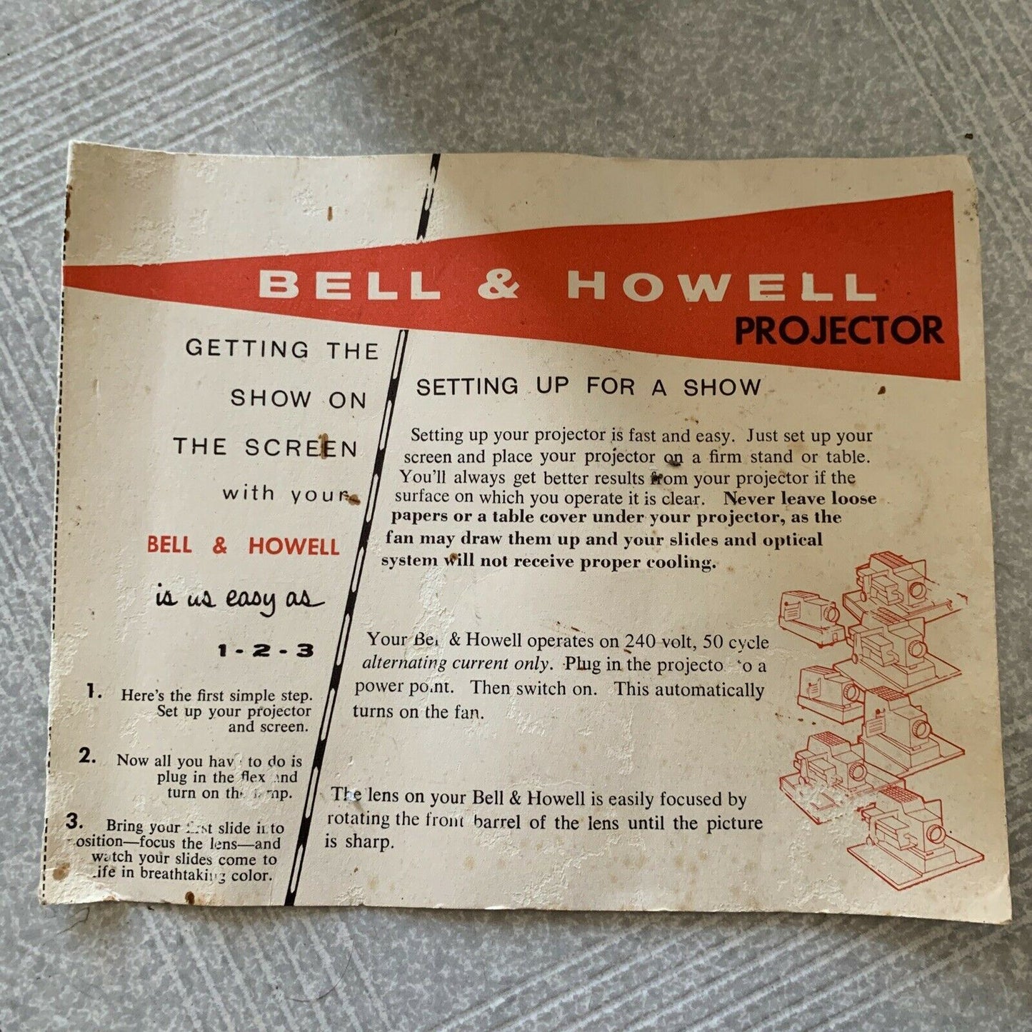 Vintage Bell & Howell 717 Family 35mm Slide Projector