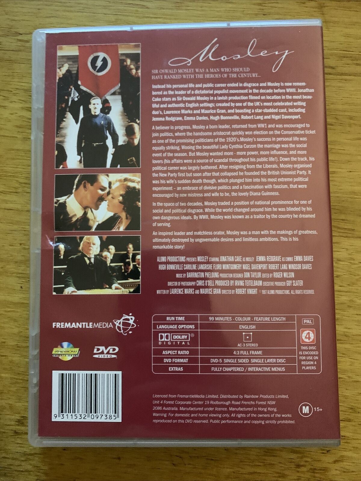 Mosley (DVD, 1998) Based on a True Story - Jonathan Cake, Jemma Redgrave
