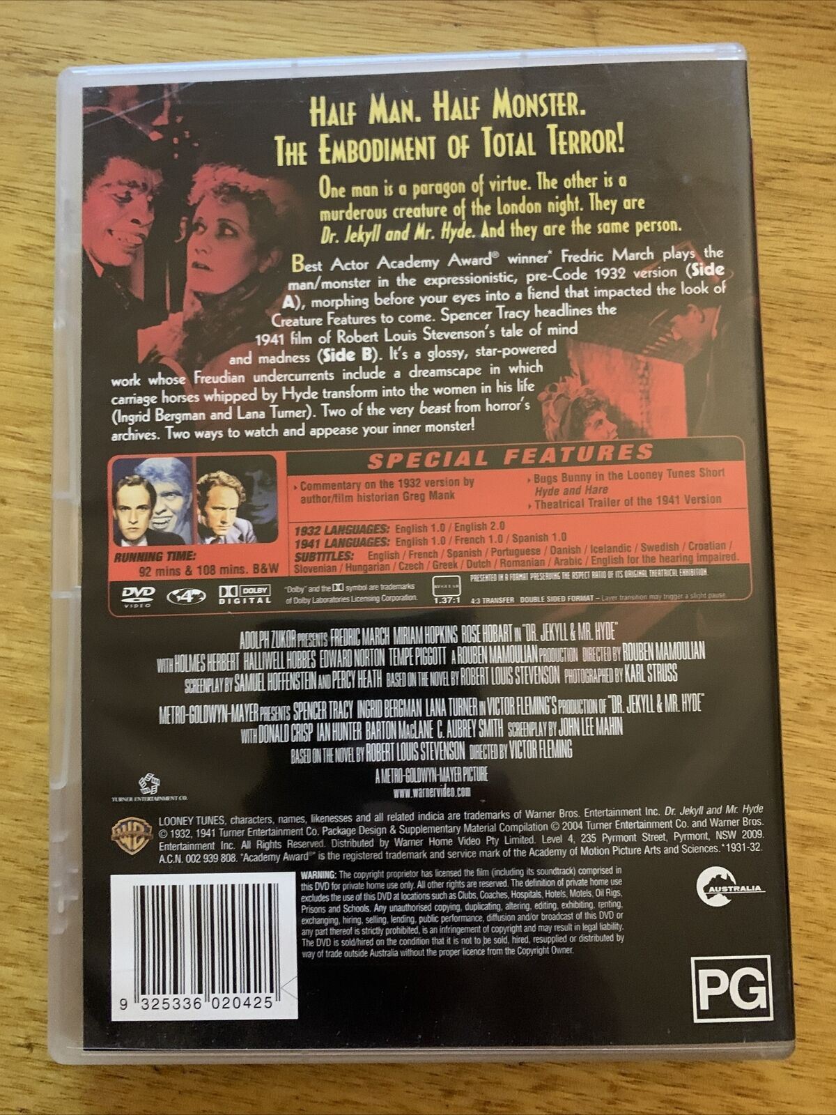 Doctor Jekyll And Mr. Hyde - 1932 & 1941 version (DVD, 2 Films) Region 4&2