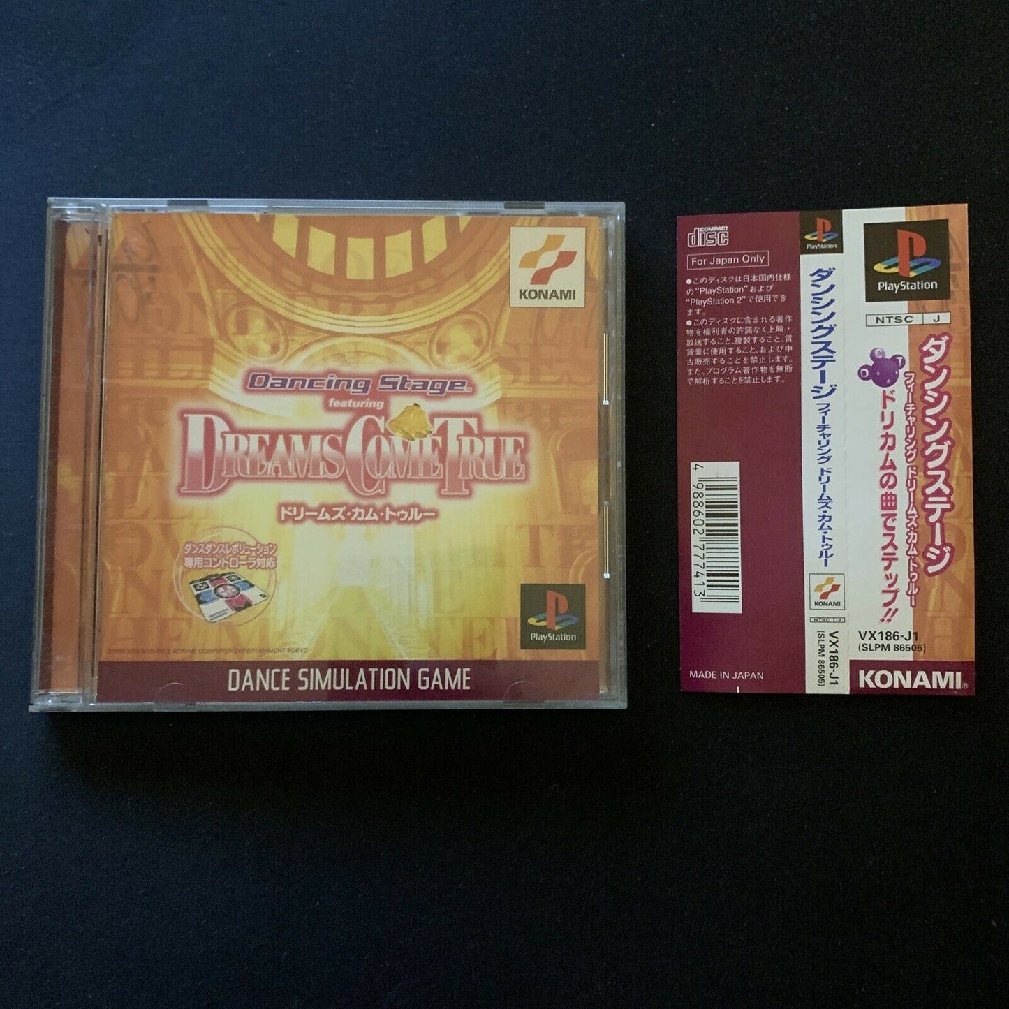 Dancing Stage Dreams Come True - PS1 NTSC-J Japan Dance Dance Revolution Game
