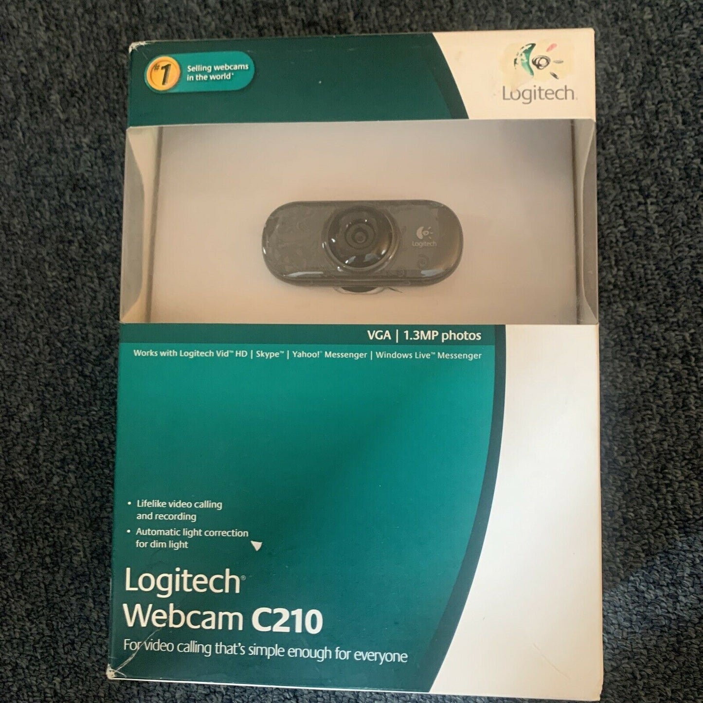 Logitech C210 USB Webcam with built-in Microphone