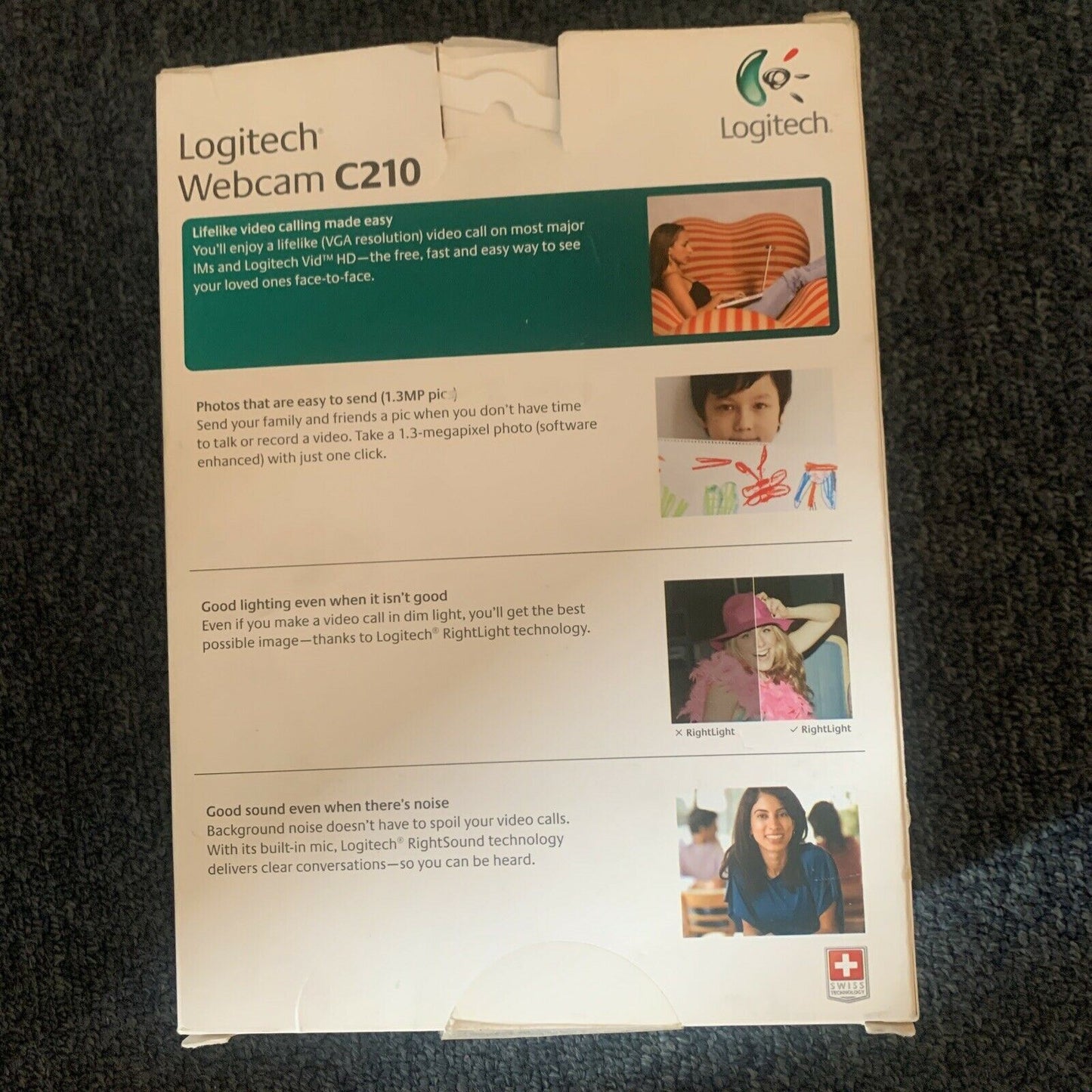 Logitech C210 USB Webcam with built-in Microphone