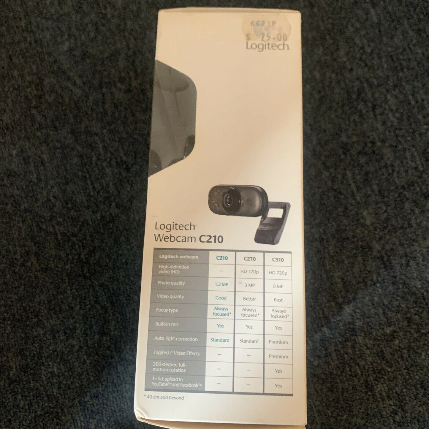 Logitech C210 USB Webcam with built-in Microphone