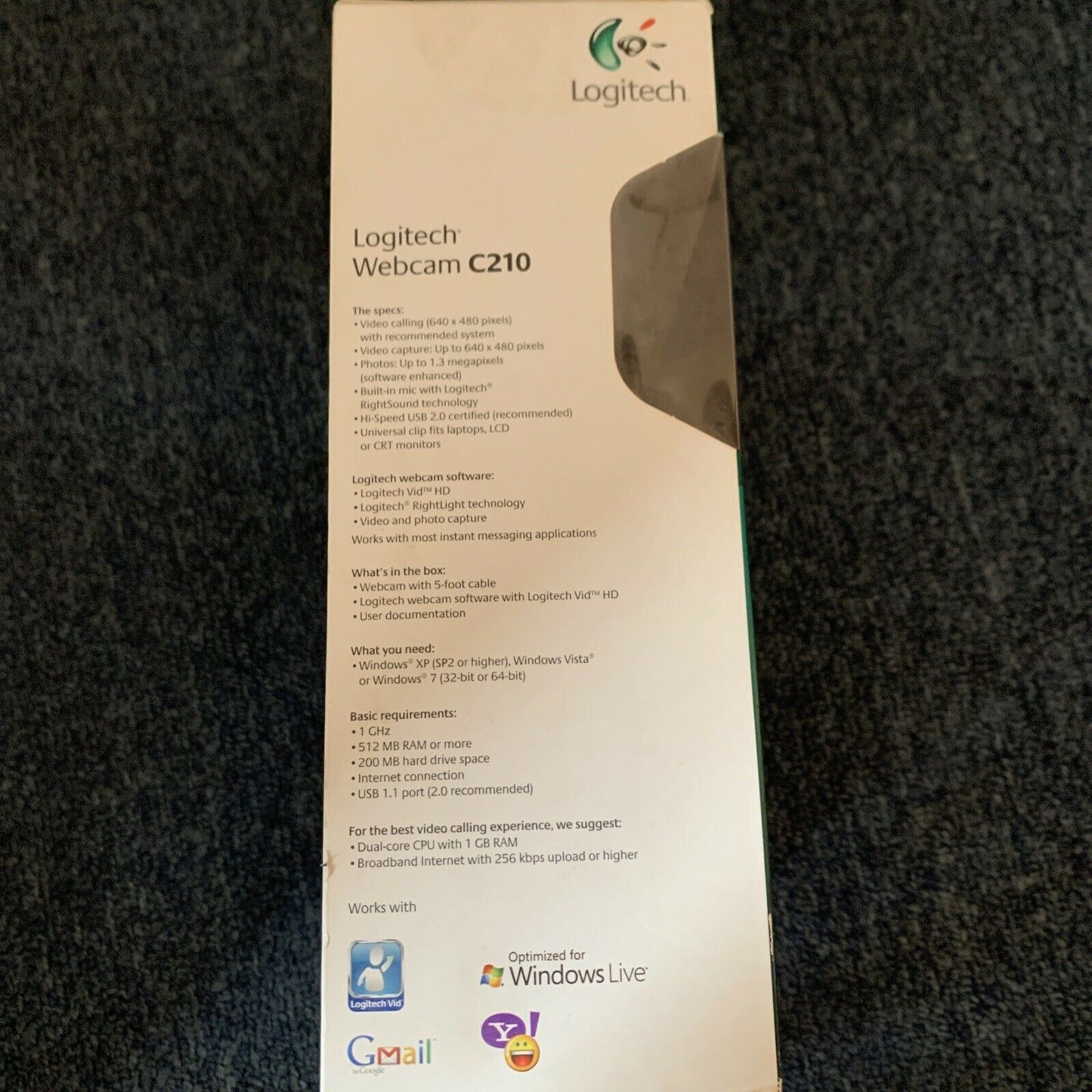 Logitech C210 USB Webcam with built-in Microphone