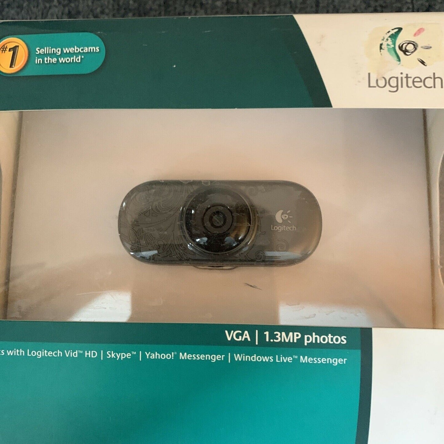 Logitech C210 USB Webcam with built-in Microphone