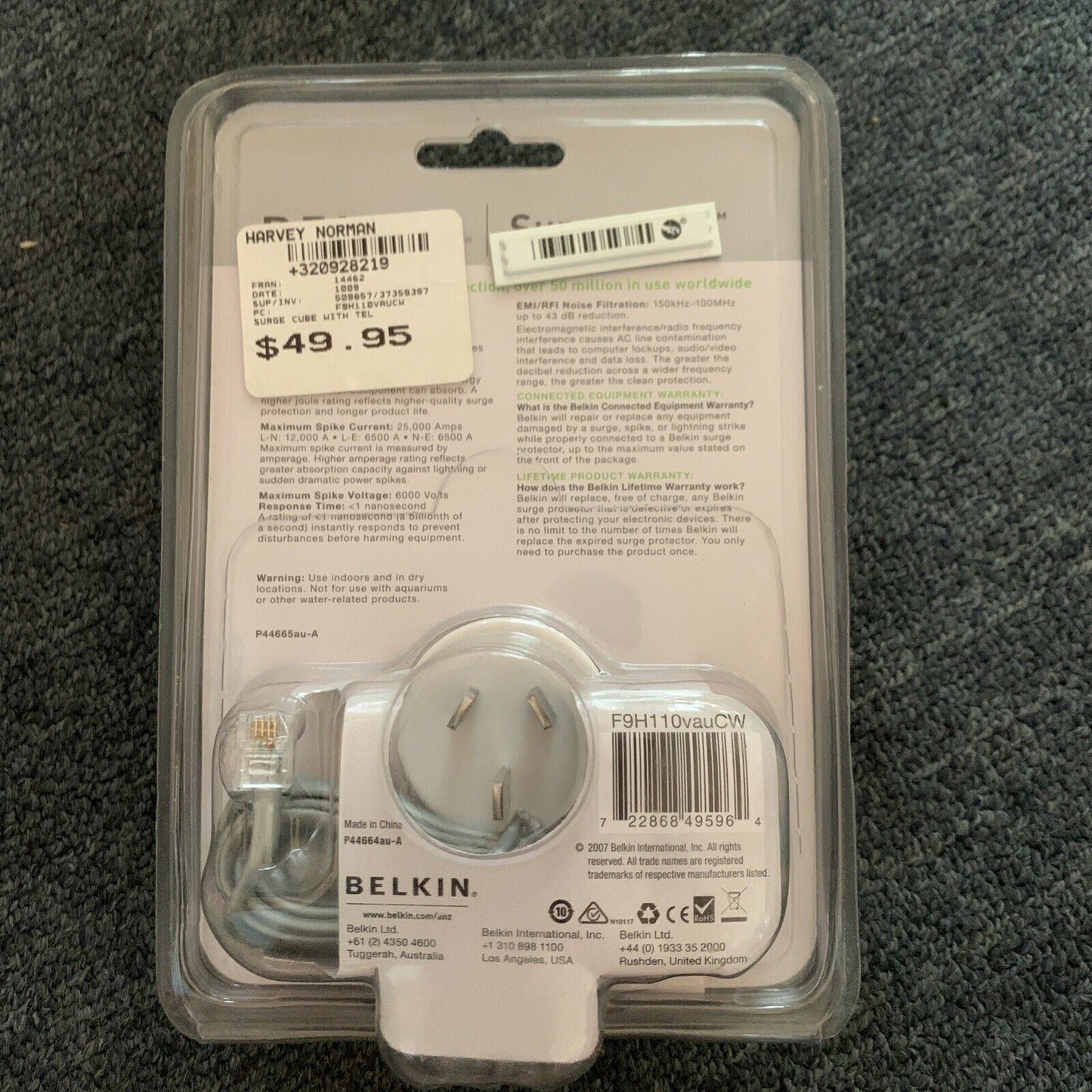 *New Sealed* Belkin SurgeCube Power Surge Protector F9H110vauCW