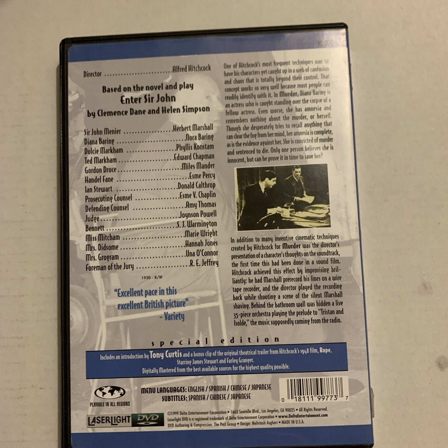 Alfred Hitchcock - Murder (DVD, 1930) All Regions