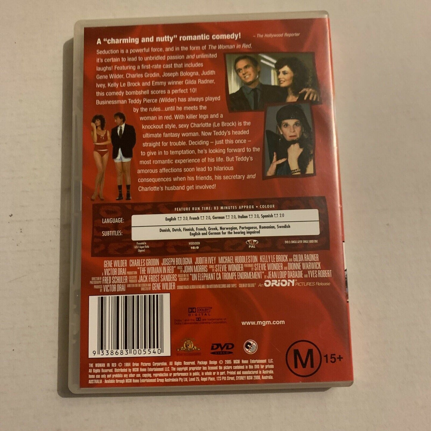 Woman In Red (DVD, 1984) Gene Wilder, Kelly LeBrock Region 4,2