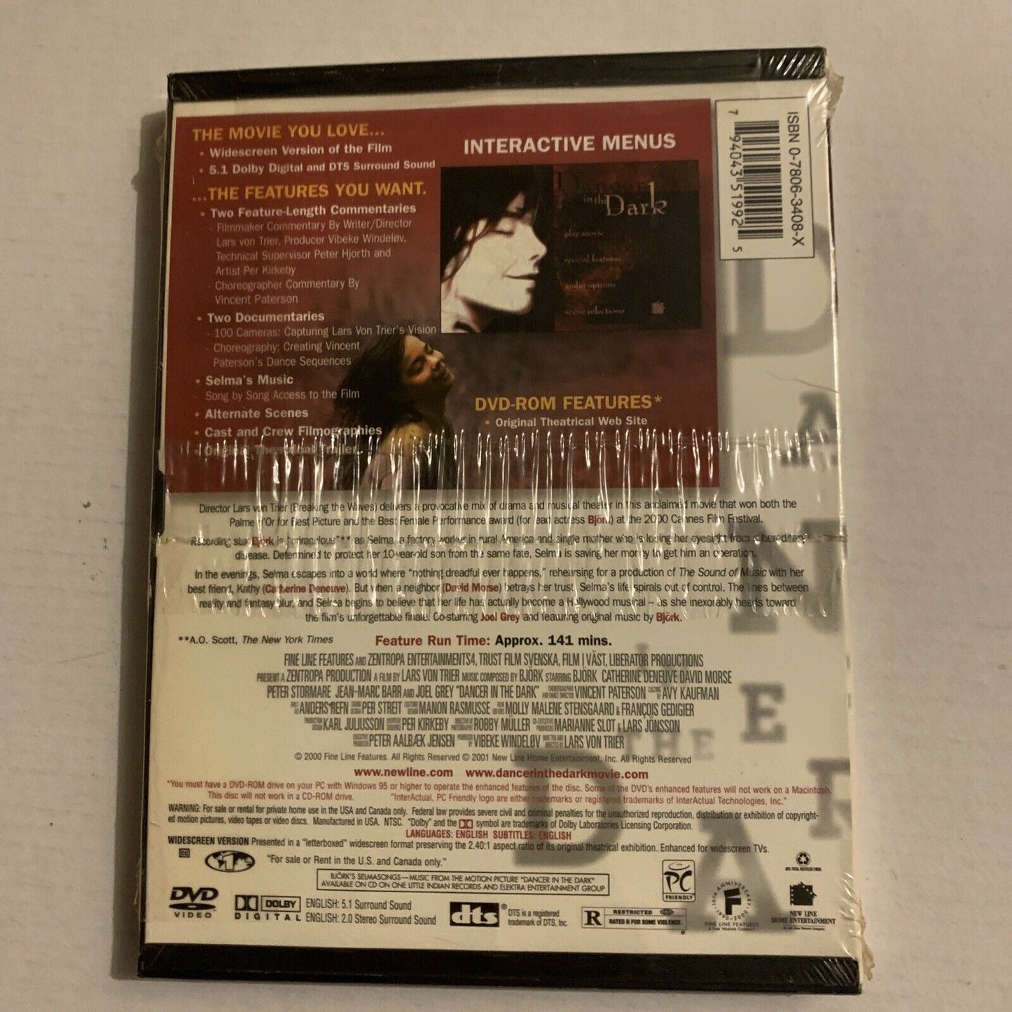 *New Sealed* Dancer In The Dark (DVD, 2000) Bjork. Region 1