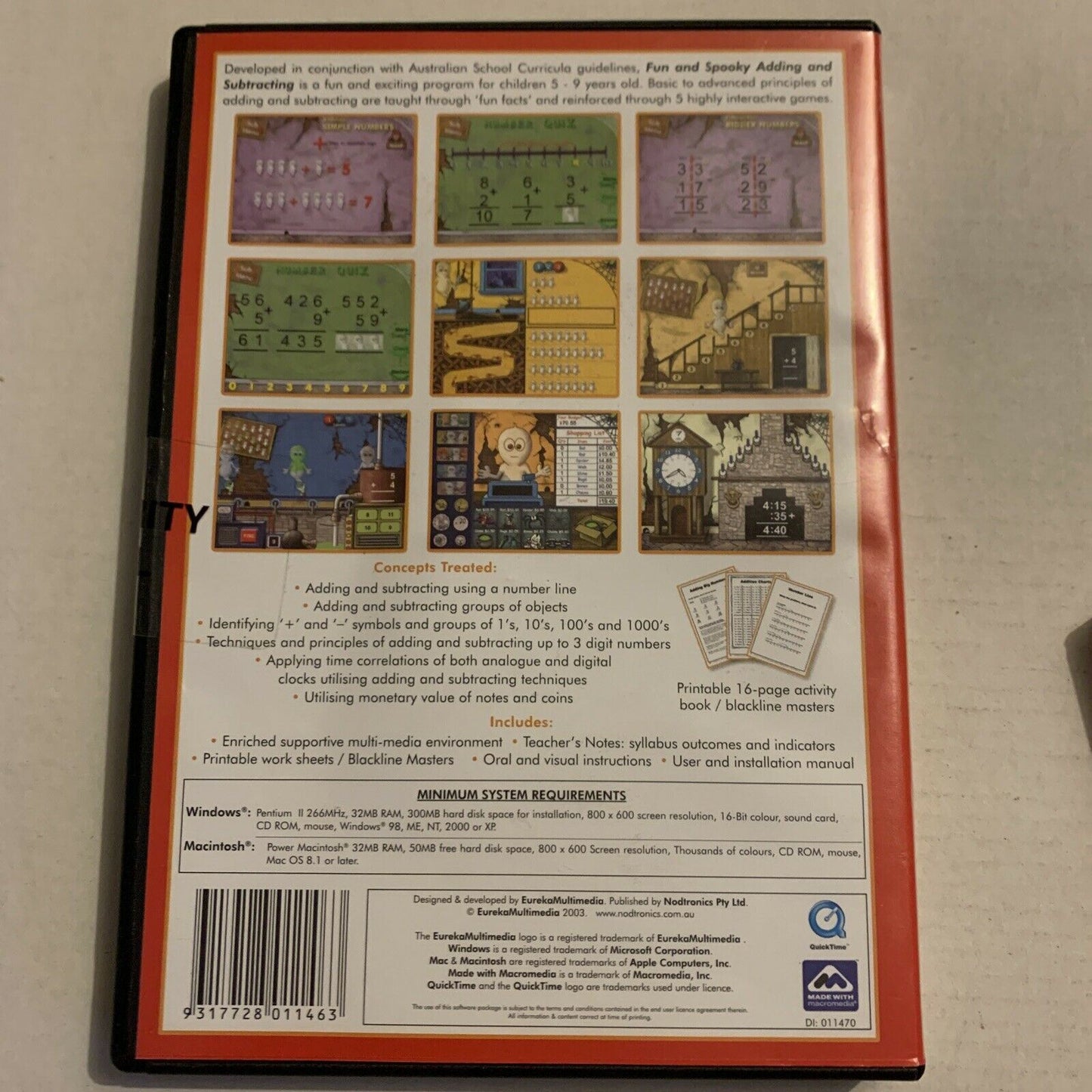 ADDING & SUBTRACTING 'Fun & Spooky' By Eureka - PC/ Mac CDROM