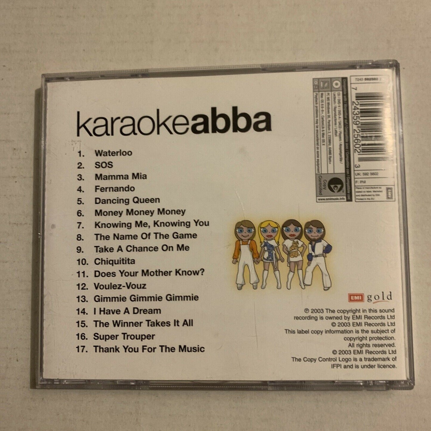 Karaoke ABBA by Karaoke (CD, Jan-2005, EMI Music Distribution)