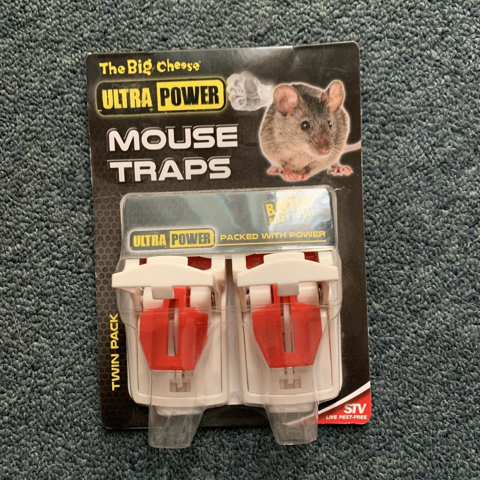 2X The Big Cheese Ultra Power Mouse Traps Simple One Touch To Set Trap