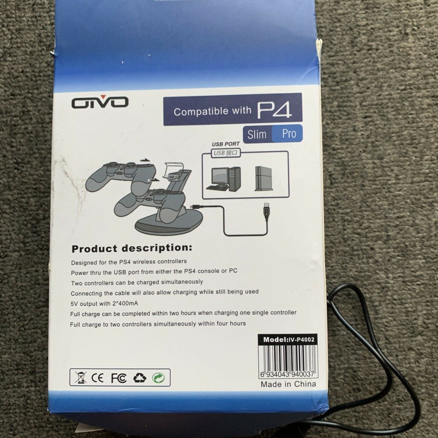 Oivo Controller Charging Stand For PS4 Controller