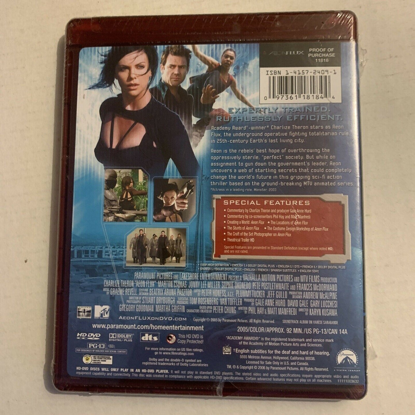 *New Sealed* Aeon Flux (HD DVD, 2005) Charlize Theron, Marton Csokas