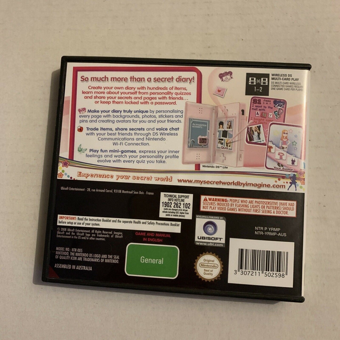 My Secret World - Nintendo DS With Manual (3DS Compatible)
