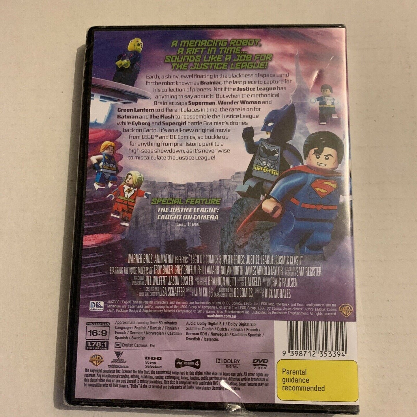*New Sealed* LEGO - Justice League - Cosmic Clash (DVD, 2016) Region 4