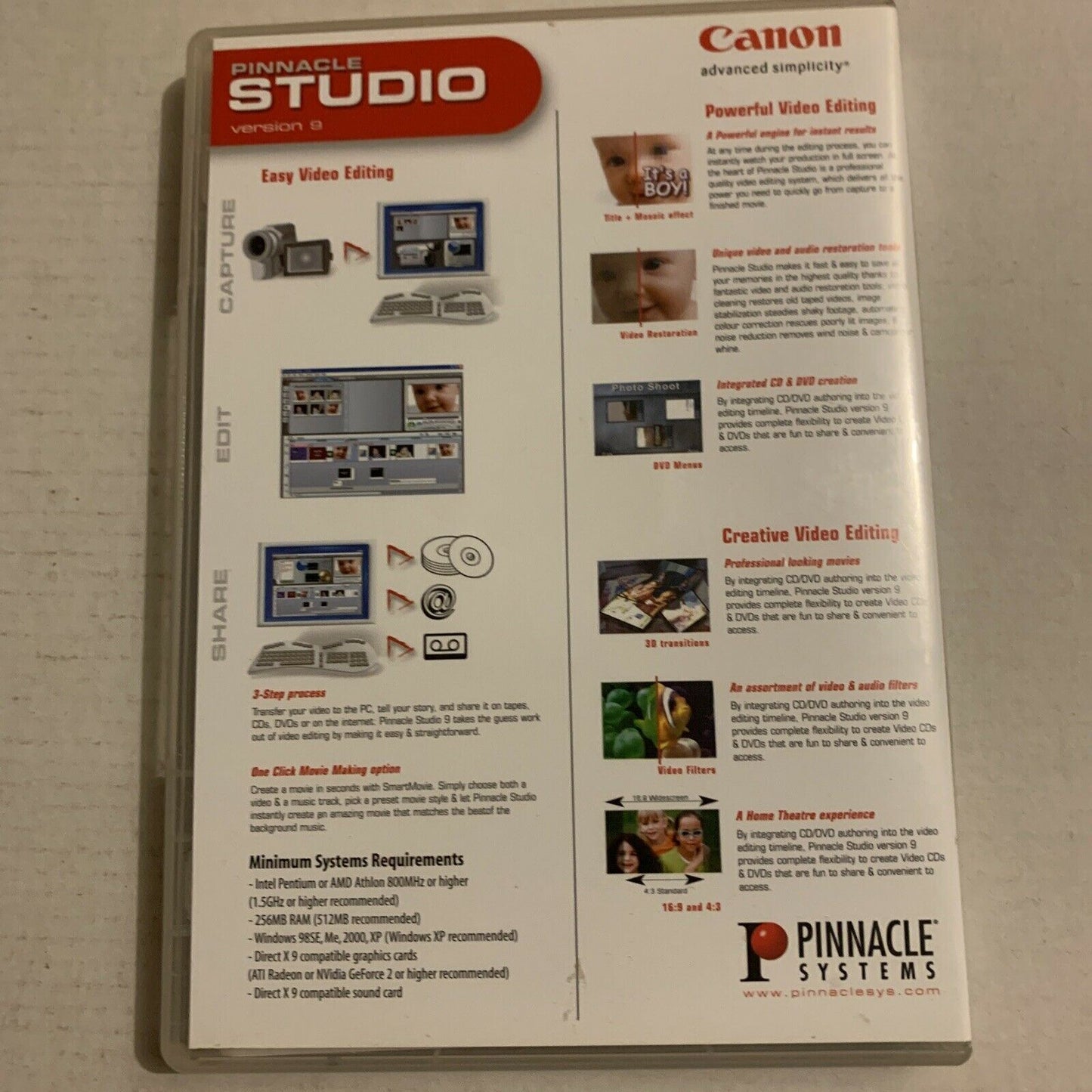 Pinnacle Studio - Version 9 PC CDROM