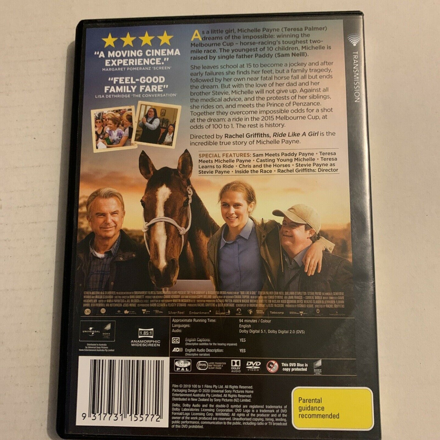Ride Like a Girl (DVD, 2020) Teresa Palmer, Sam Neill. Region 4