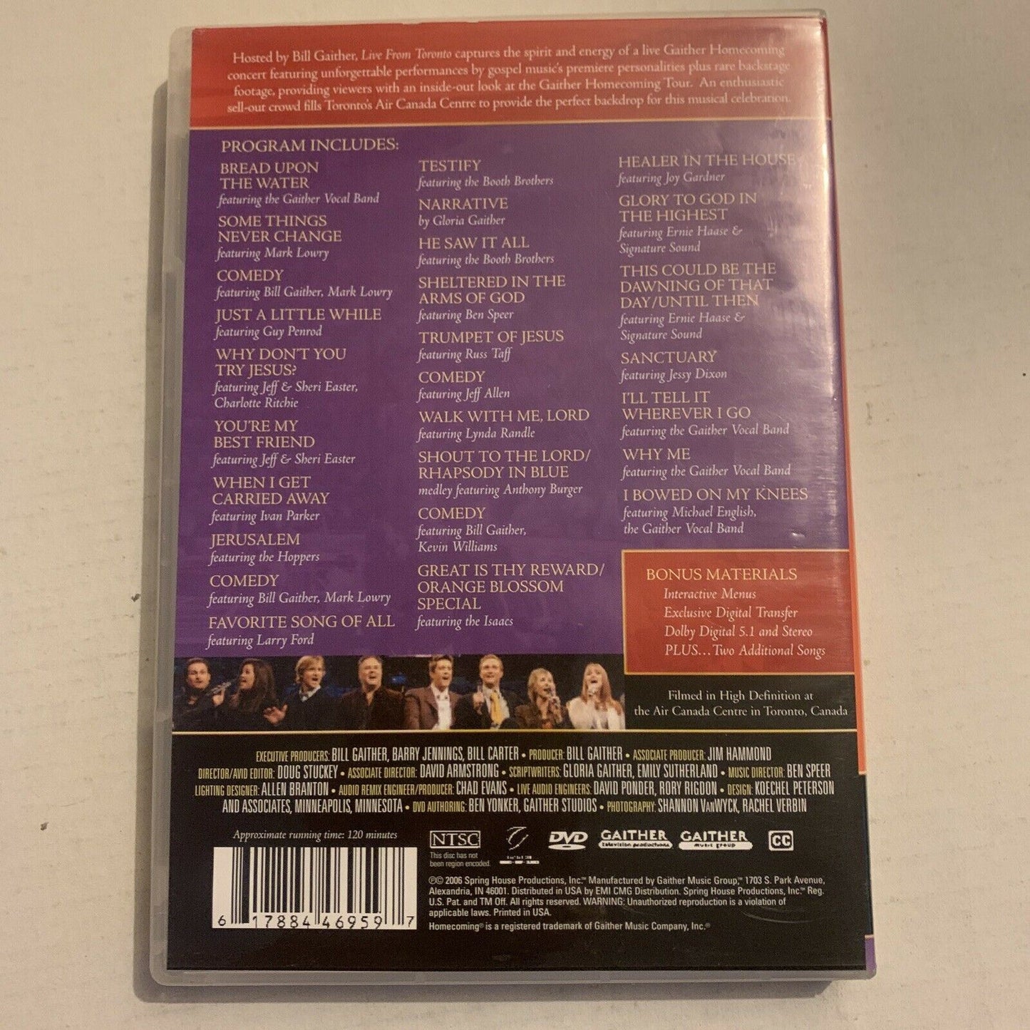 Gaiter Homecoming Tour: Live From Toronto (DVD, 2006) All Regions