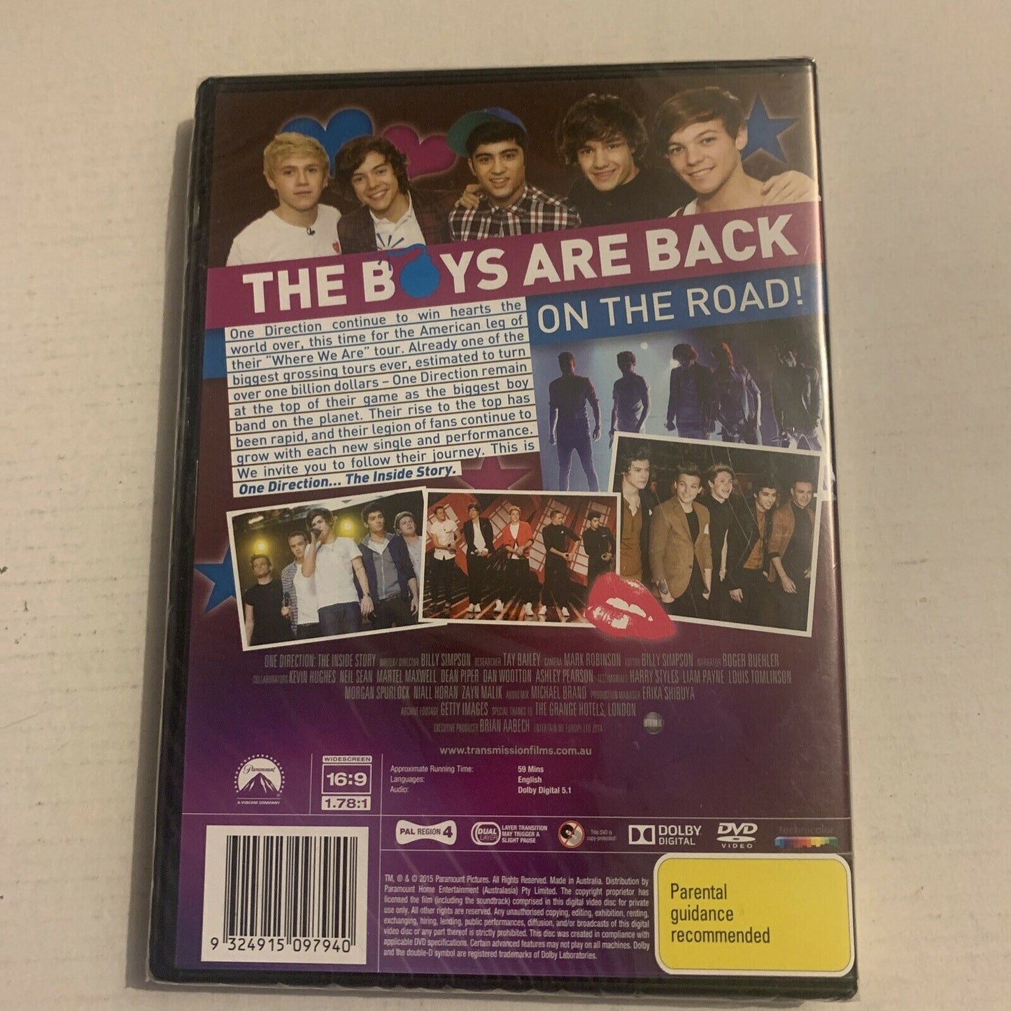 *New Sealed* One Direction - Inside Story (DVD, 2015) Region 4