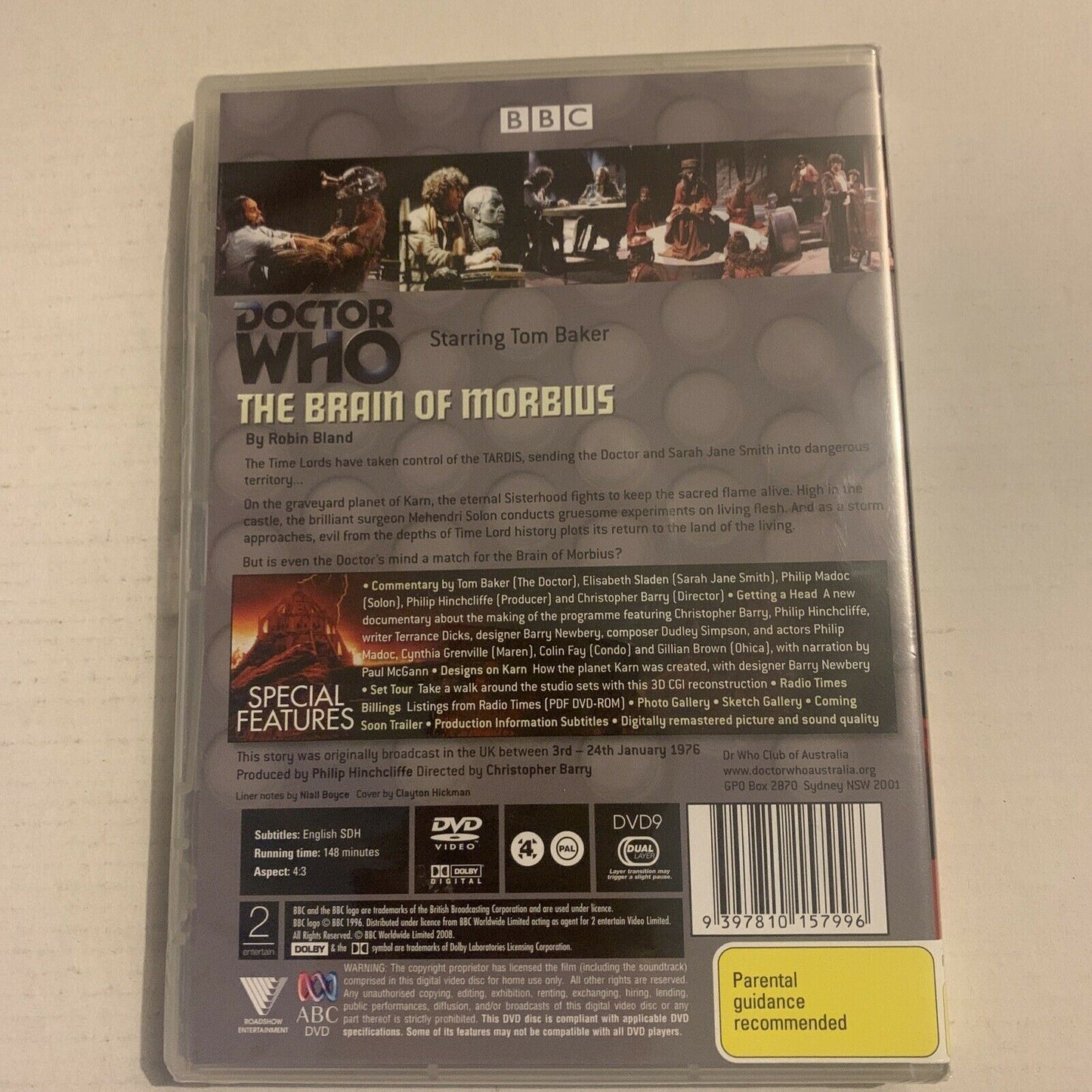 *New Sealed* Doctor Who - The Brain Of Morbius (DVD, 1976) Tom Baker Region 4