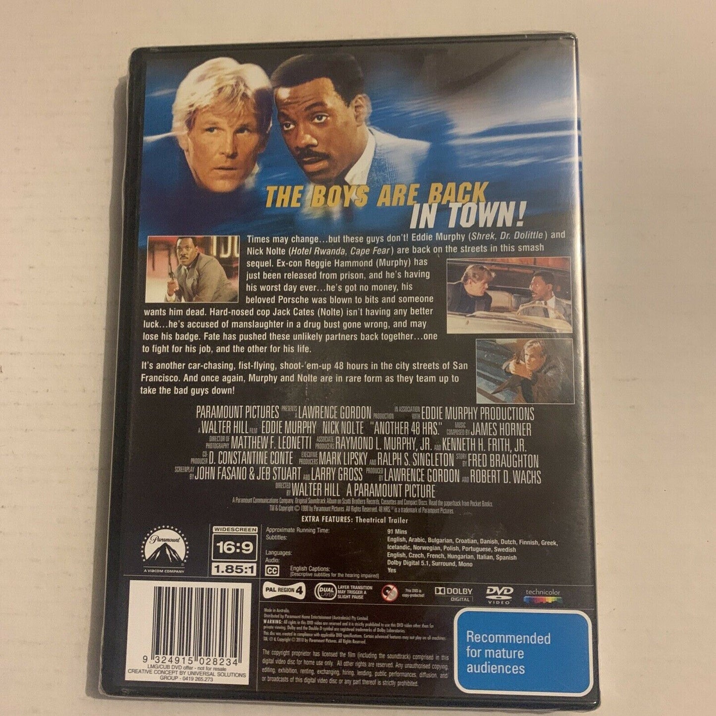 *New Sealed* Another 48 Hours (DVD, 1990) Eddie Murphy, Nick Nolte. Region 4