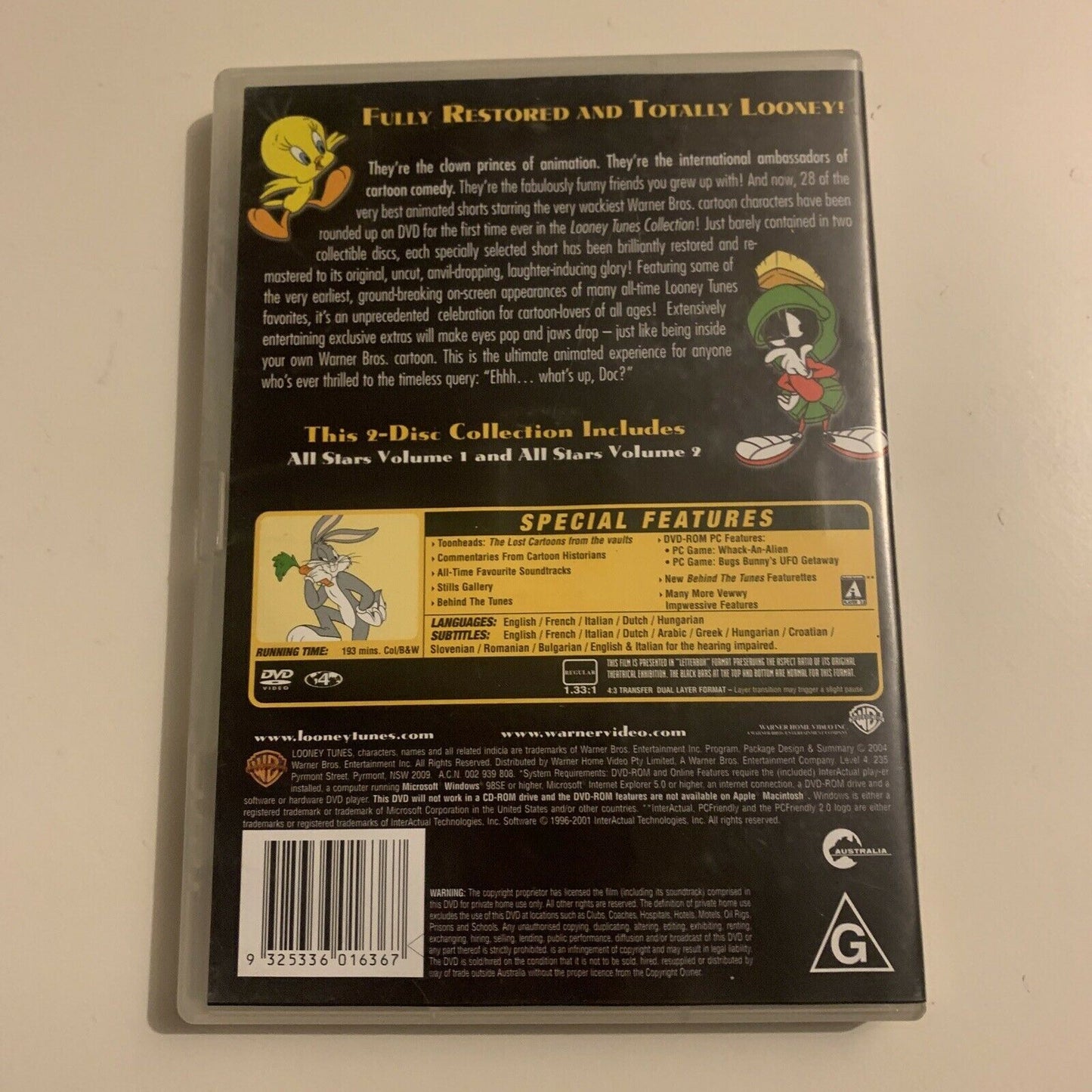 Looney Tunes Collection - All Stars Volume 1 & 2 (DVD) Region 4&2