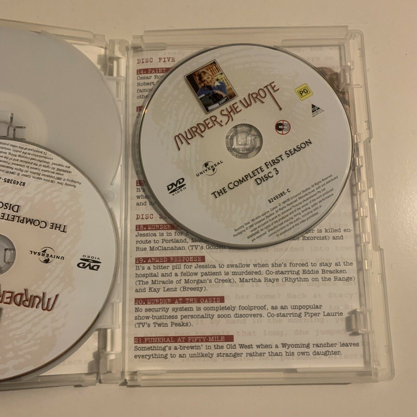 Murder She Wrote : Season 1 (DVD, 1985, 6-Disc) Angela Lansbury Region 4&2