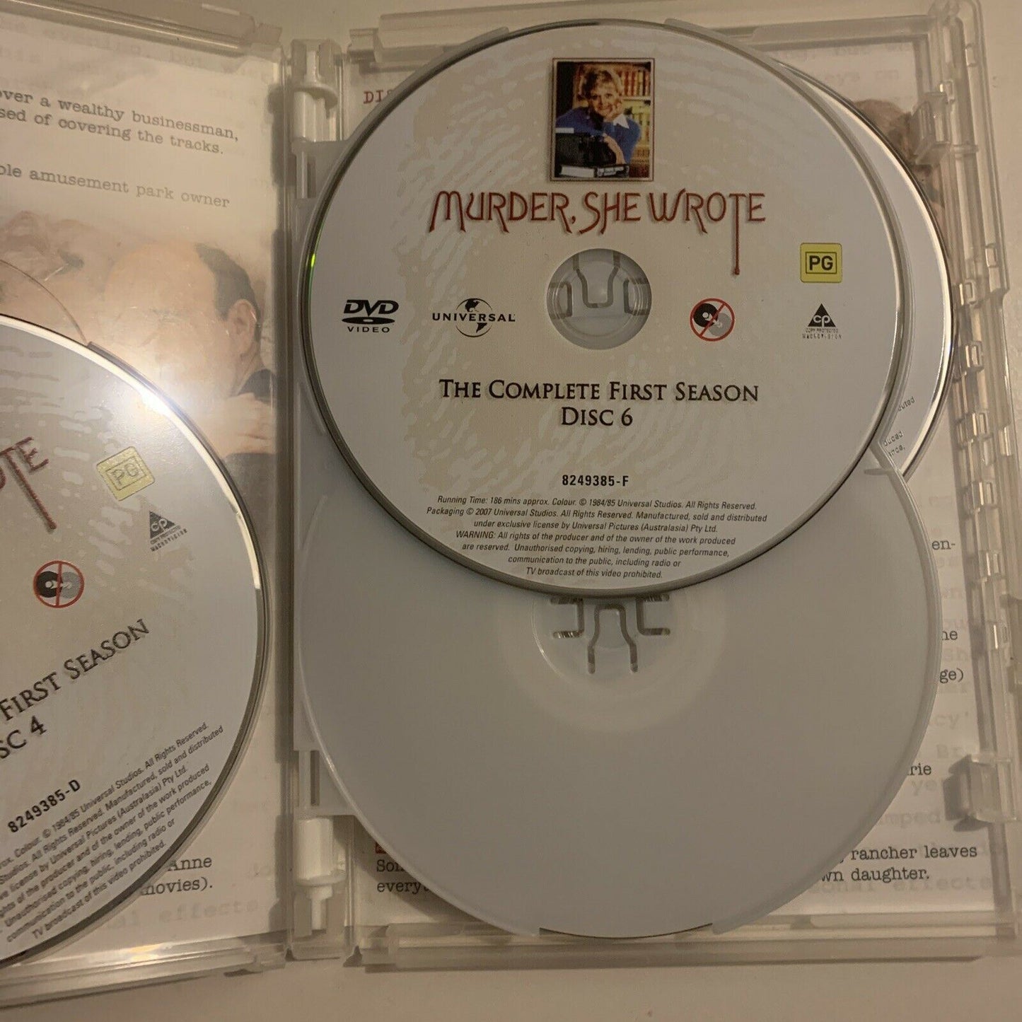Murder She Wrote : Season 1 (DVD, 1985, 6-Disc) Angela Lansbury Region 4&2