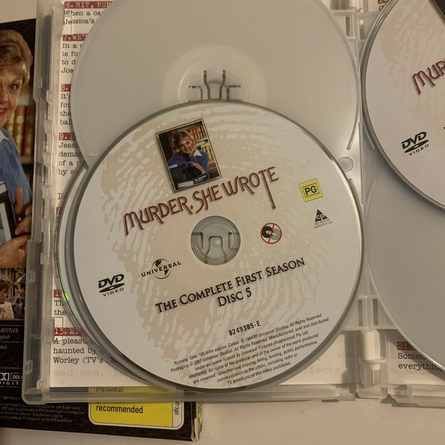 Murder She Wrote : Season 1 (DVD, 1985, 6-Disc) Angela Lansbury Region 4&2