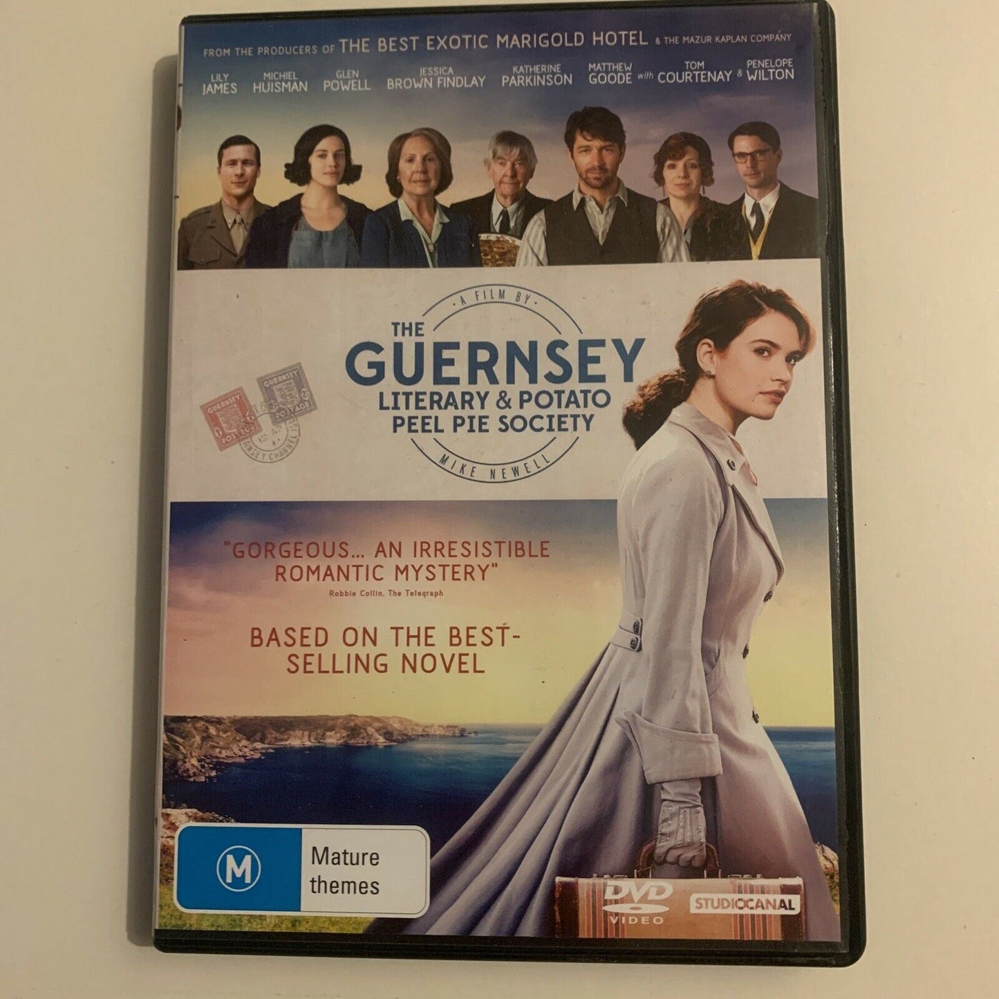 The Guernsey Literary And Potato Peel Society (DVD, 2018) Lily James Region 4