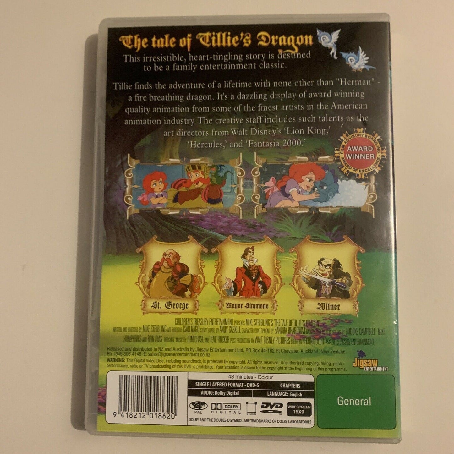 The Tale of Tillie's Dragon (DVD, 2015) Region 4