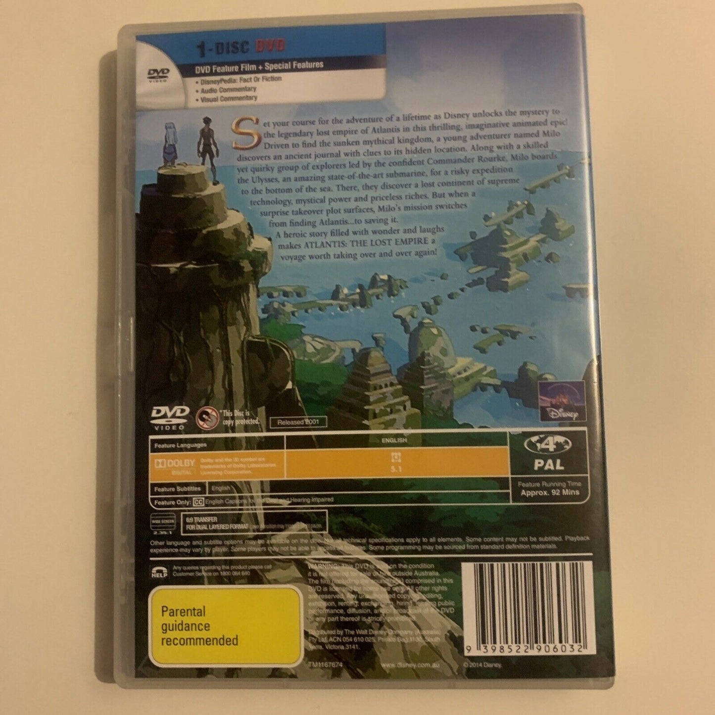 Atlantis - The Lost Empire / Atlantis - Milo's Return (DVD) Region 4&2