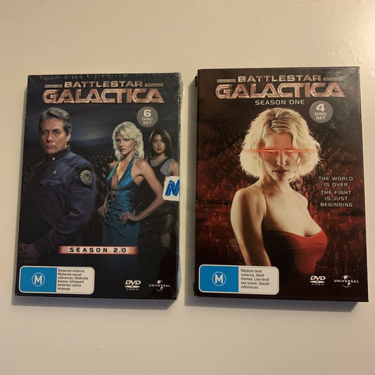 Battlestar Galactica : Season 1 & 2 (DVD, 2005, 10-Disc) Region 4&2