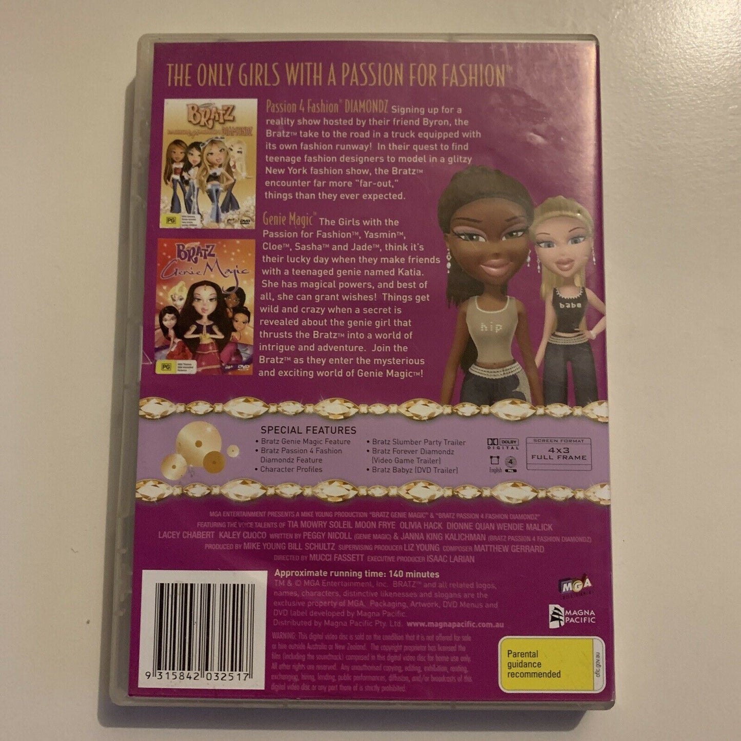 Bratz: Passion 4 Fashion Diamondz + Genie Magic (DVD, 2006, 2-Disc) Region 4