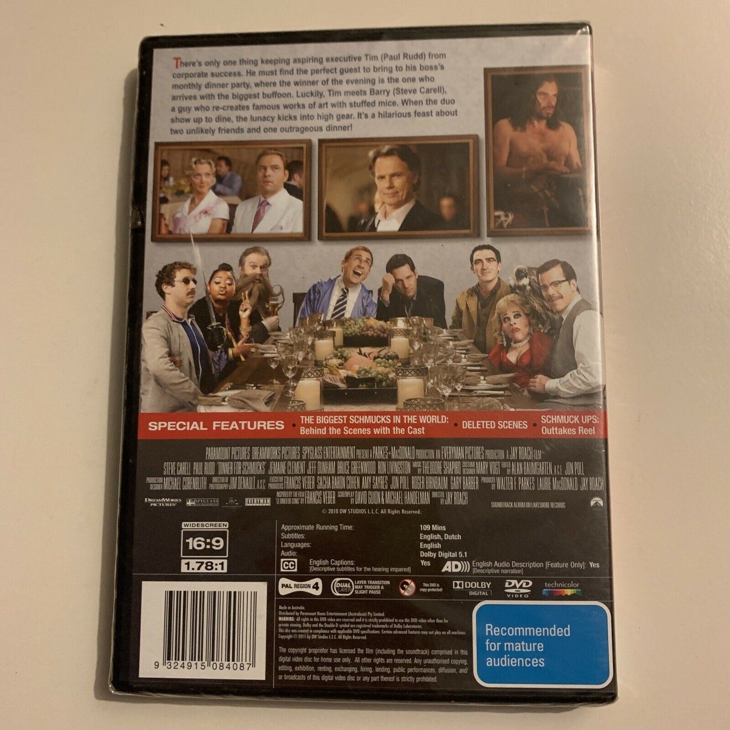 *New Sealed* Dinner For Schmucks (DVD, 2011) Steve Carell Region 4