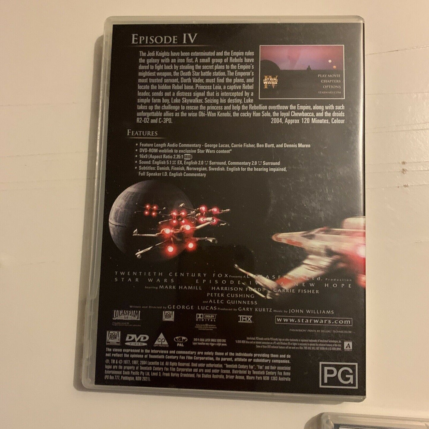 Star Wars Trilogy IV, V, VI & Bonus Material (DVD, 2004, 4-Disc) Region 4&2