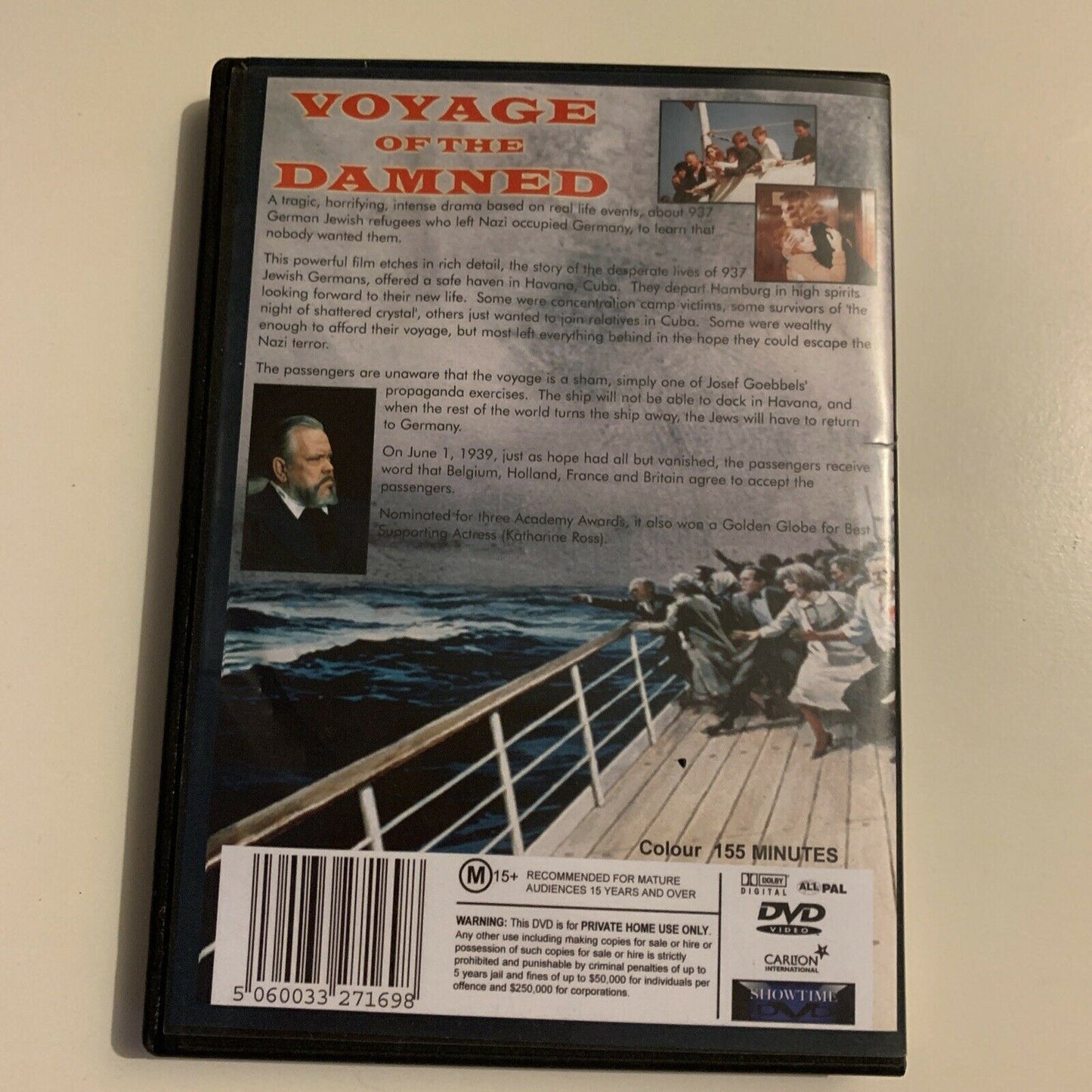 Voyage Of The Damned (DVD, 1976) Orson Welles, Faye Dunnaway. All Regions