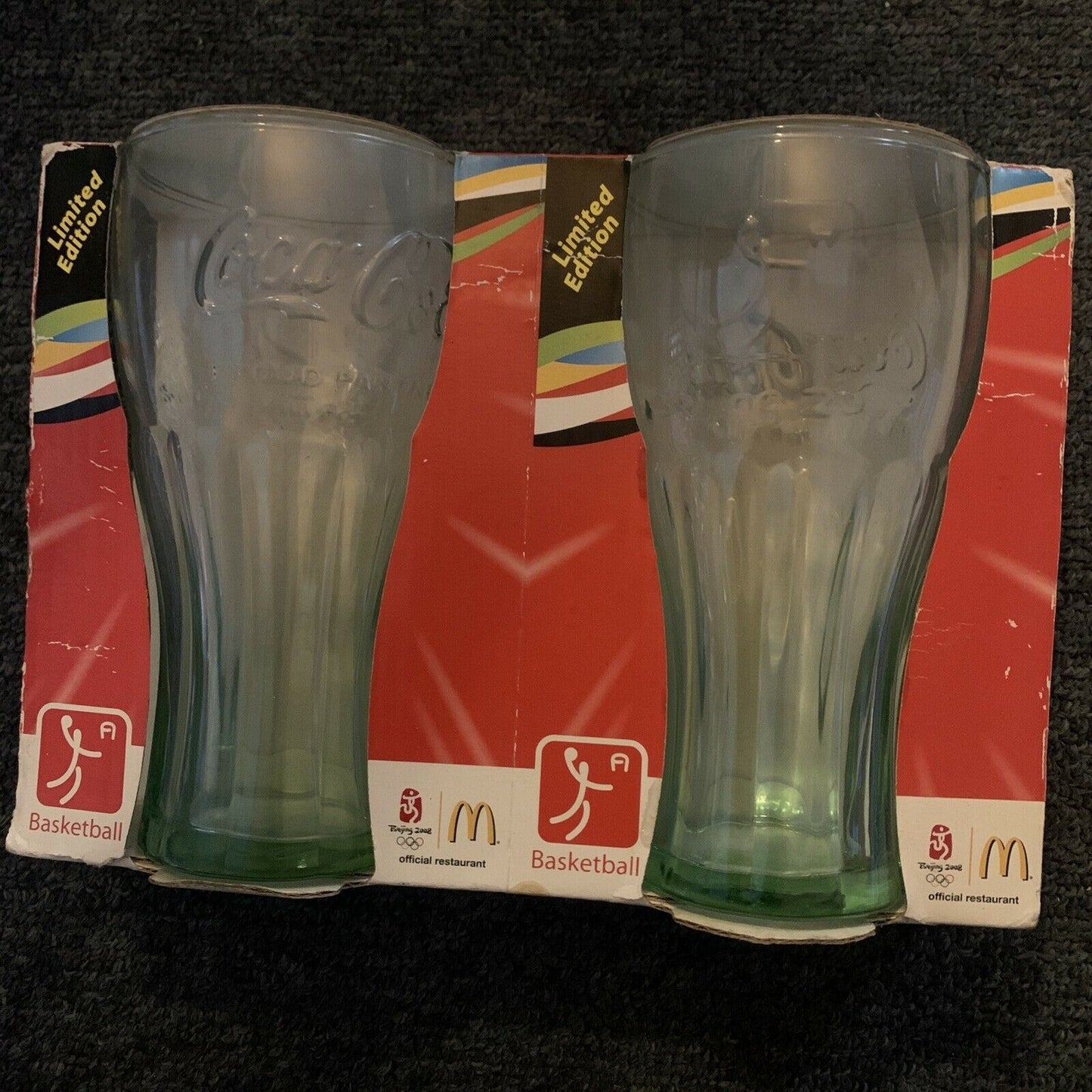 McDonald's 2x Glasses Beijing 2008 Promotional Item