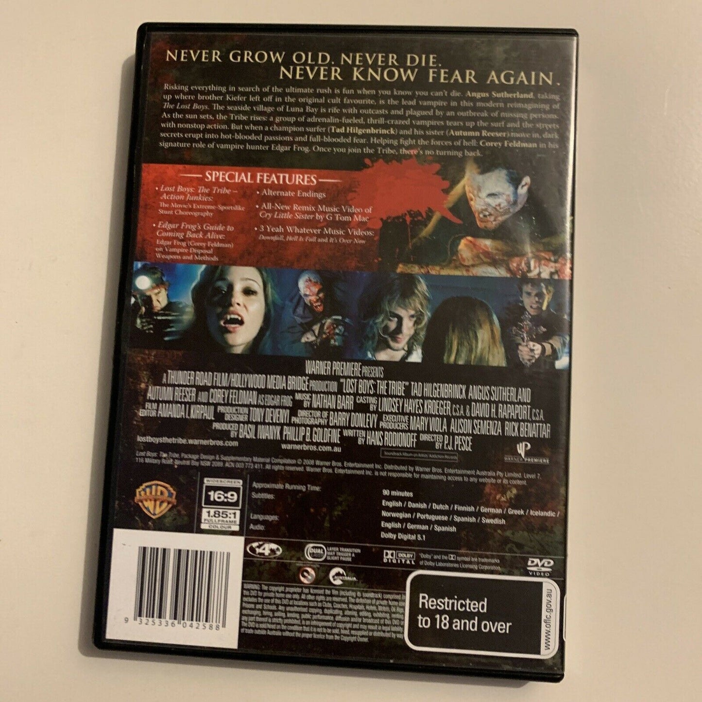 Lost Boys 2: The Tribe - Uncut Version (DVD, 2009) Corey Feldman Region 4&2