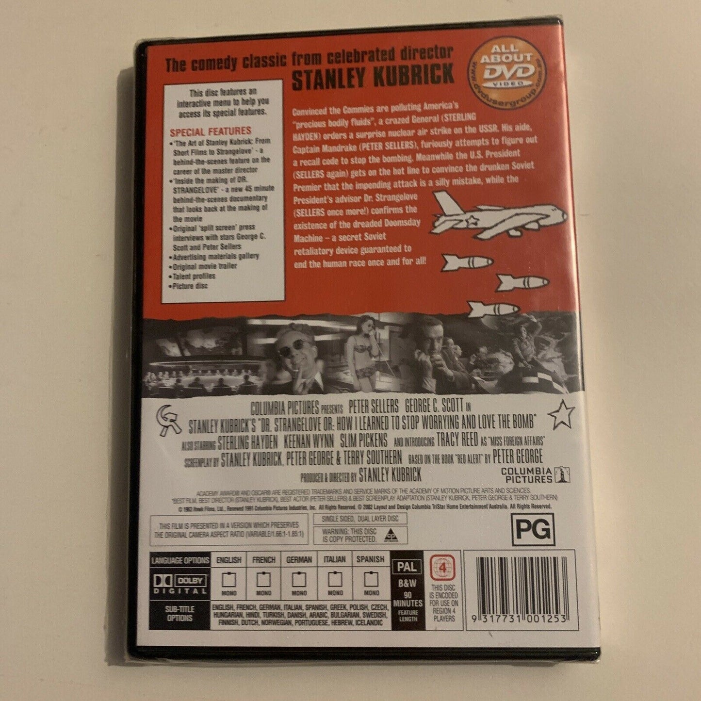 *New Sealed* Stanley Kubrick: Dr Strangelove (DVD, 1963) Peter Sellers Region 4
