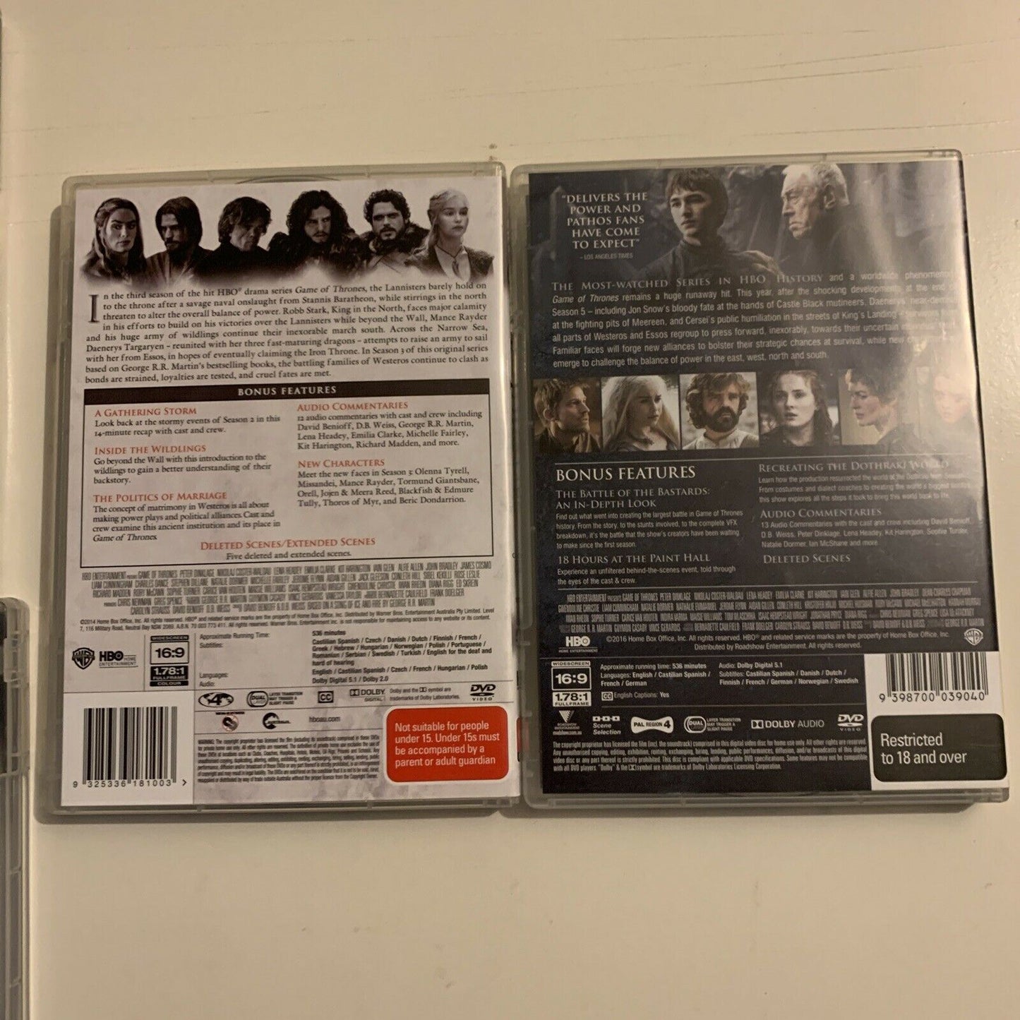 Game Of Thrones : Season 1,2,3,4,5,6 (DVD, 2016, 30-Disc Set) Region 4