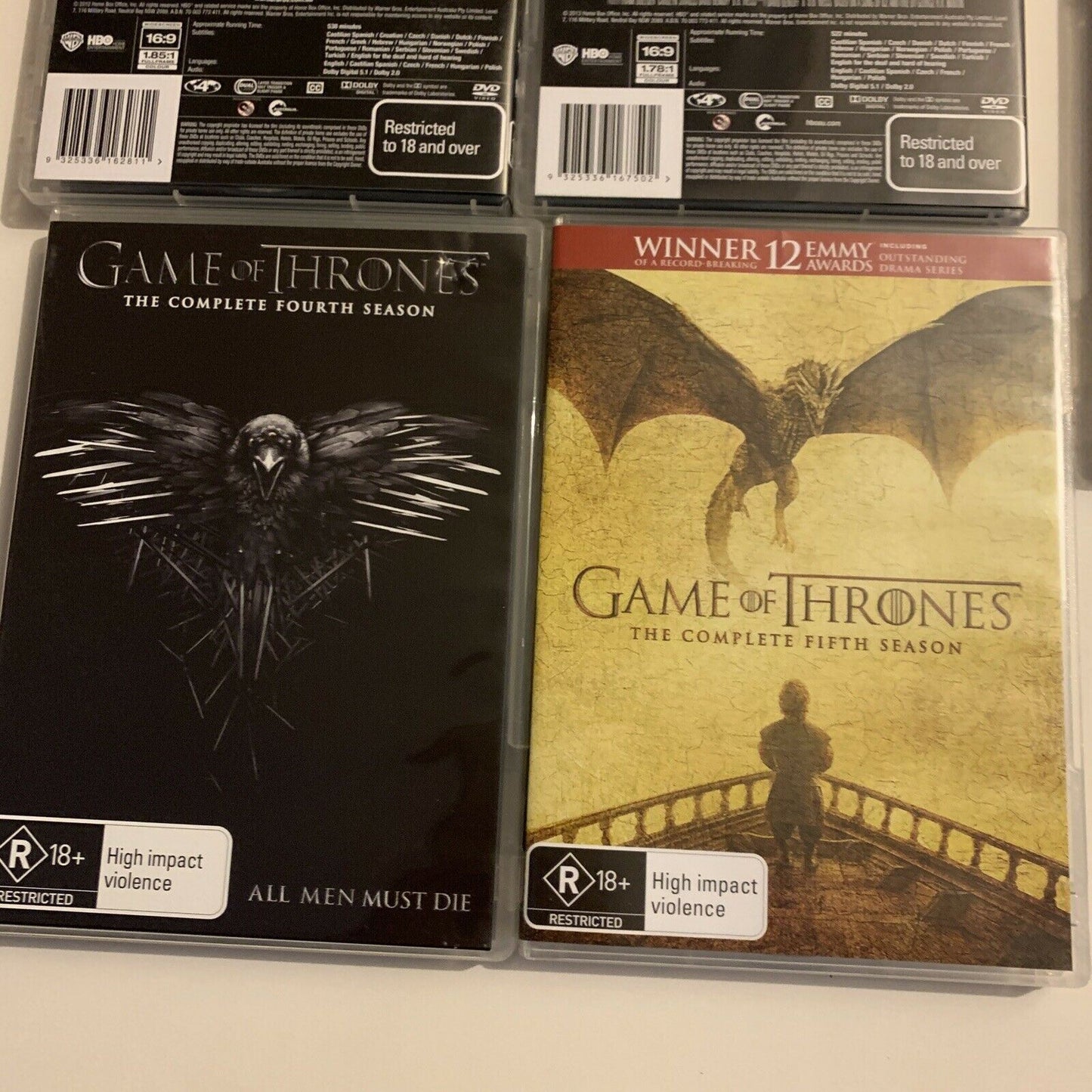 Game Of Thrones : Season 1,2,3,4,5,6 (DVD, 2016, 30-Disc Set) Region 4