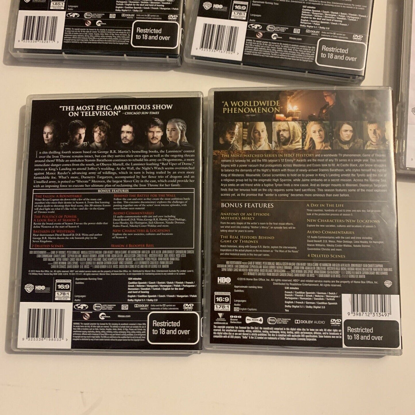 Game Of Thrones : Season 1,2,3,4,5,6 (DVD, 2016, 30-Disc Set) Region 4
