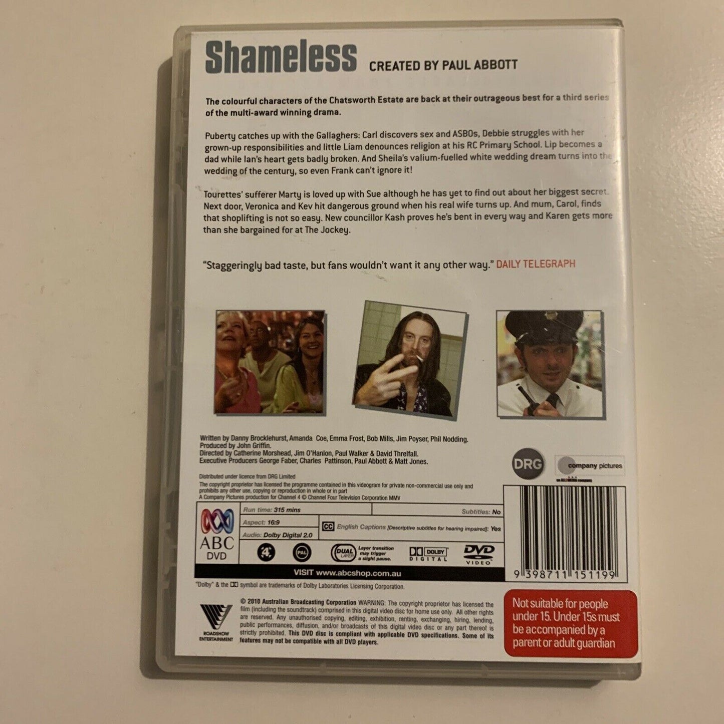 Shameless - UK Version: Series 1,2,3 (DVD, 2010, 6-Disc) Region 4