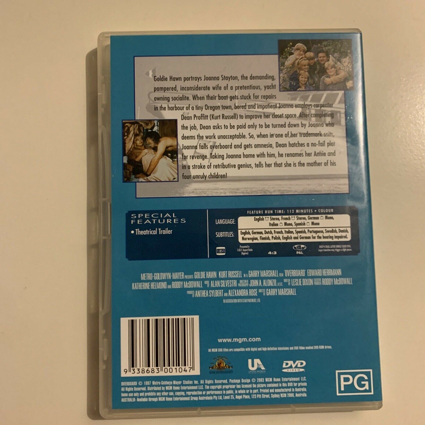 Overboard (DVD, 1987) Goldie Hawn, Kurt Russell. Region 4&2