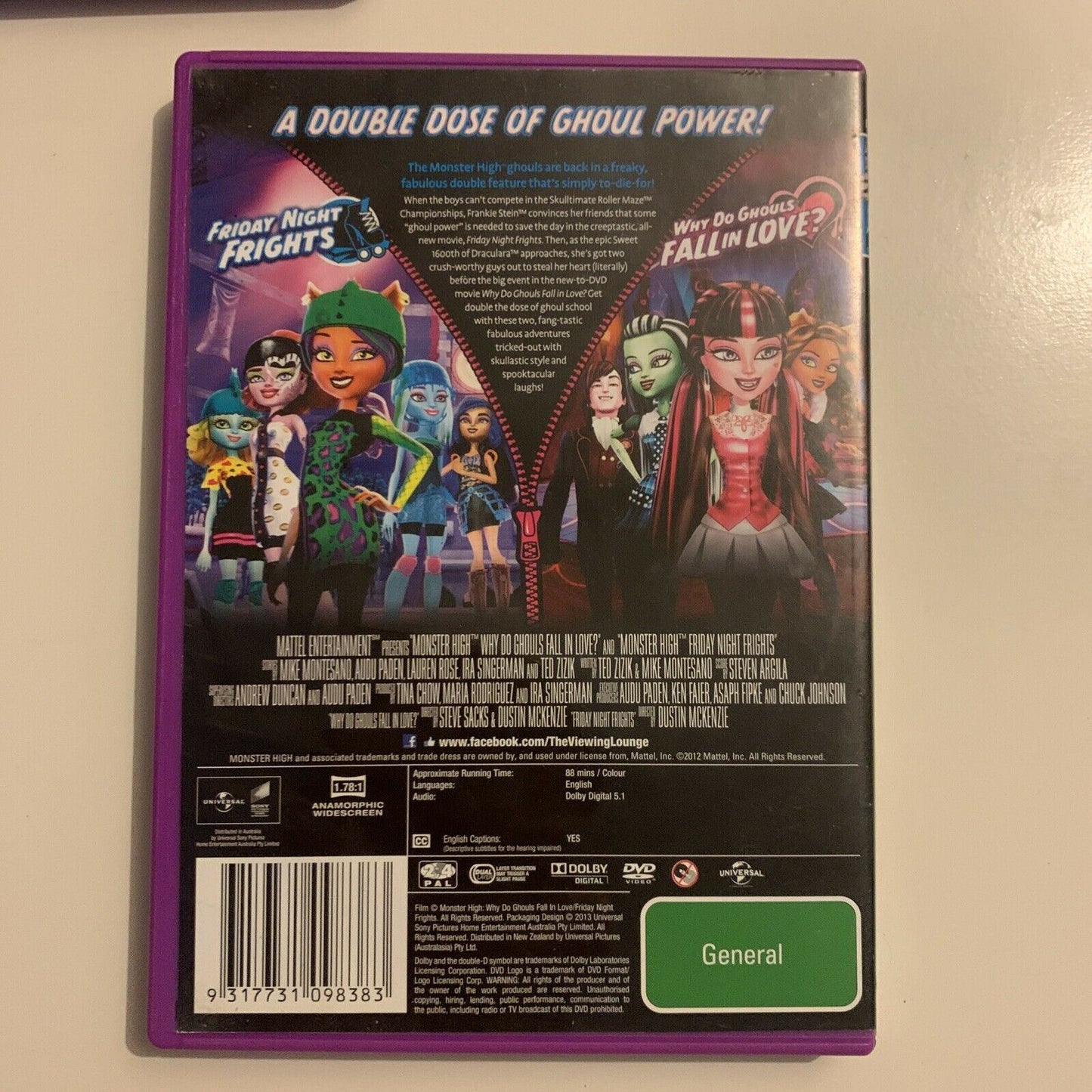 4x Monster High DVDs: Haunted / Ghouls Rule / Friday Night Freight / Freaky
