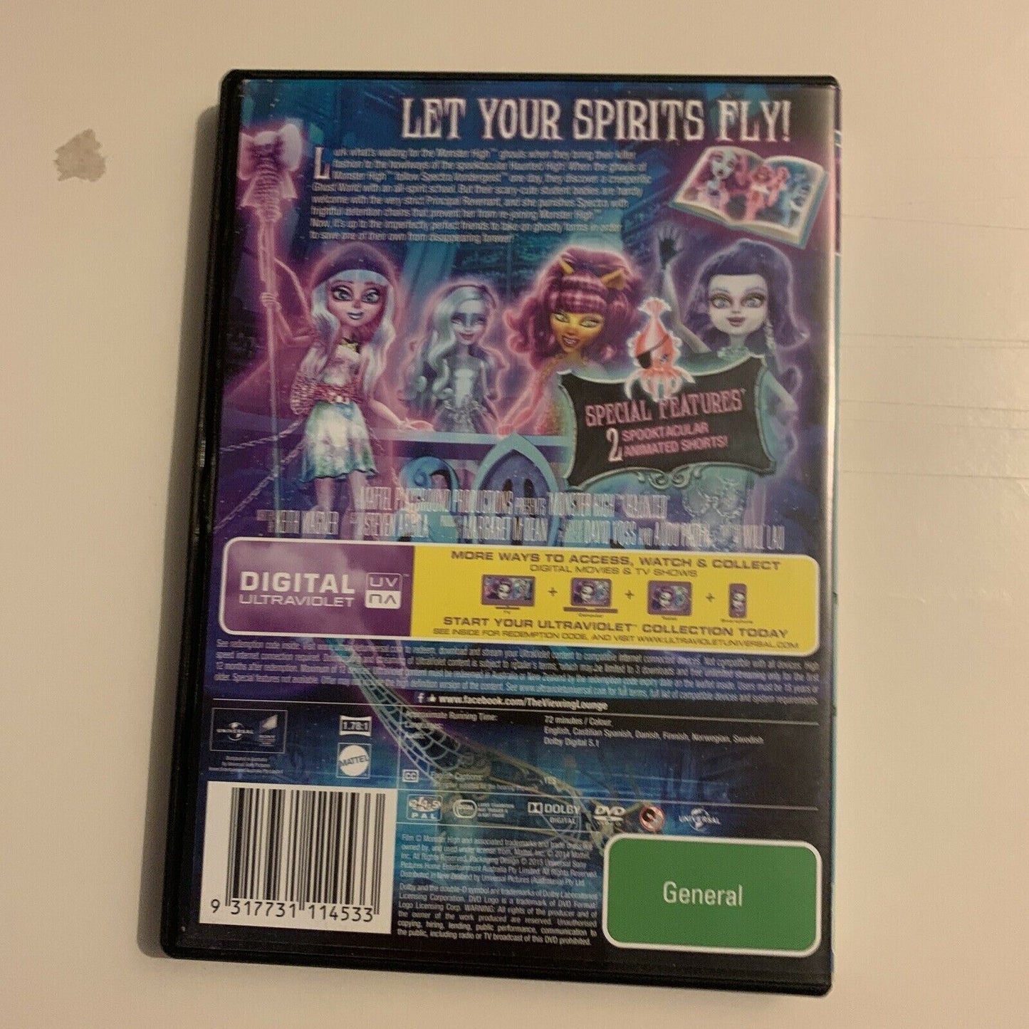 4x Monster High DVDs: Haunted / Ghouls Rule / Friday Night Freight / Freaky
