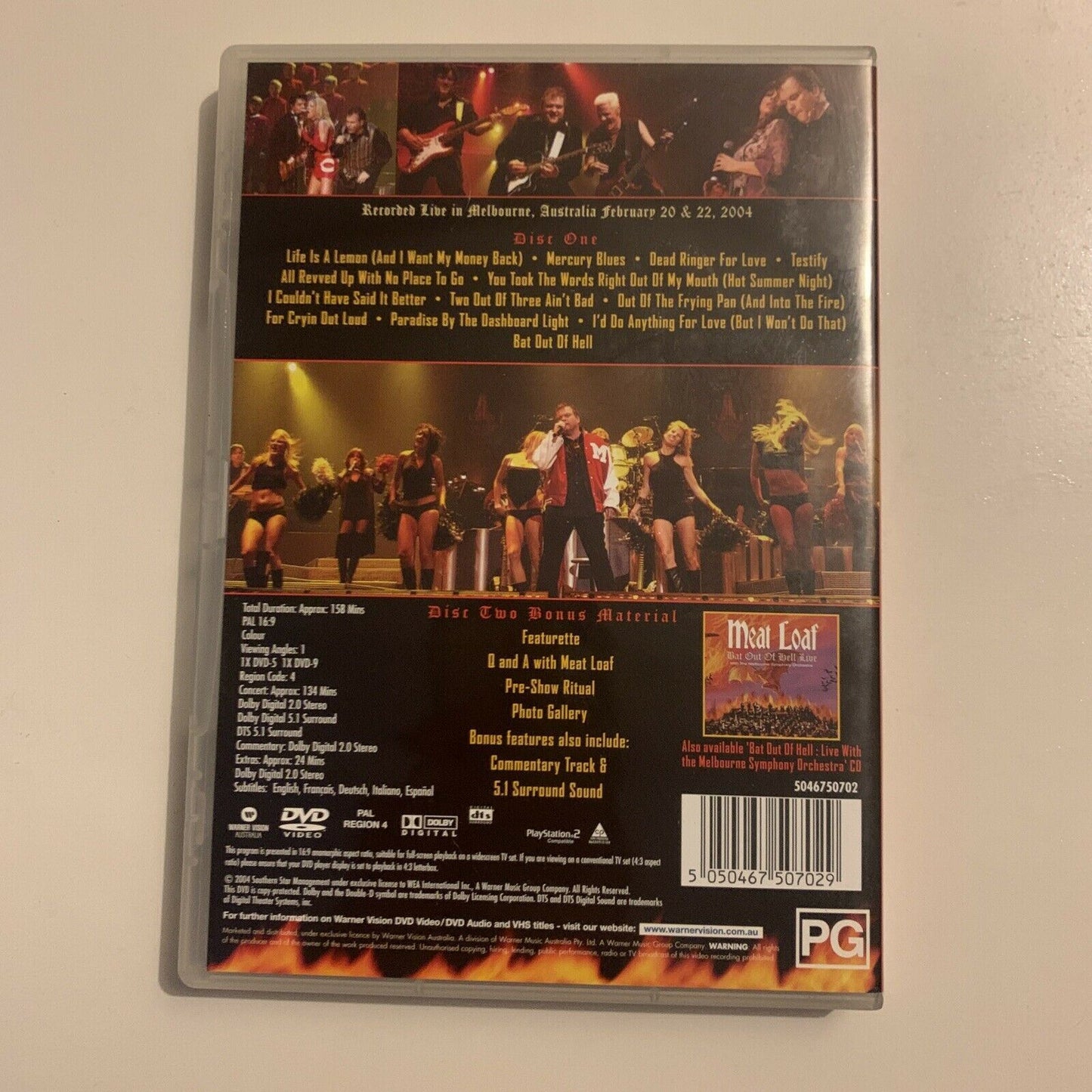 Meatloaf - Live With The Melbourne Symphony Orchestra (DVD, 2005, 2-Disc Set)