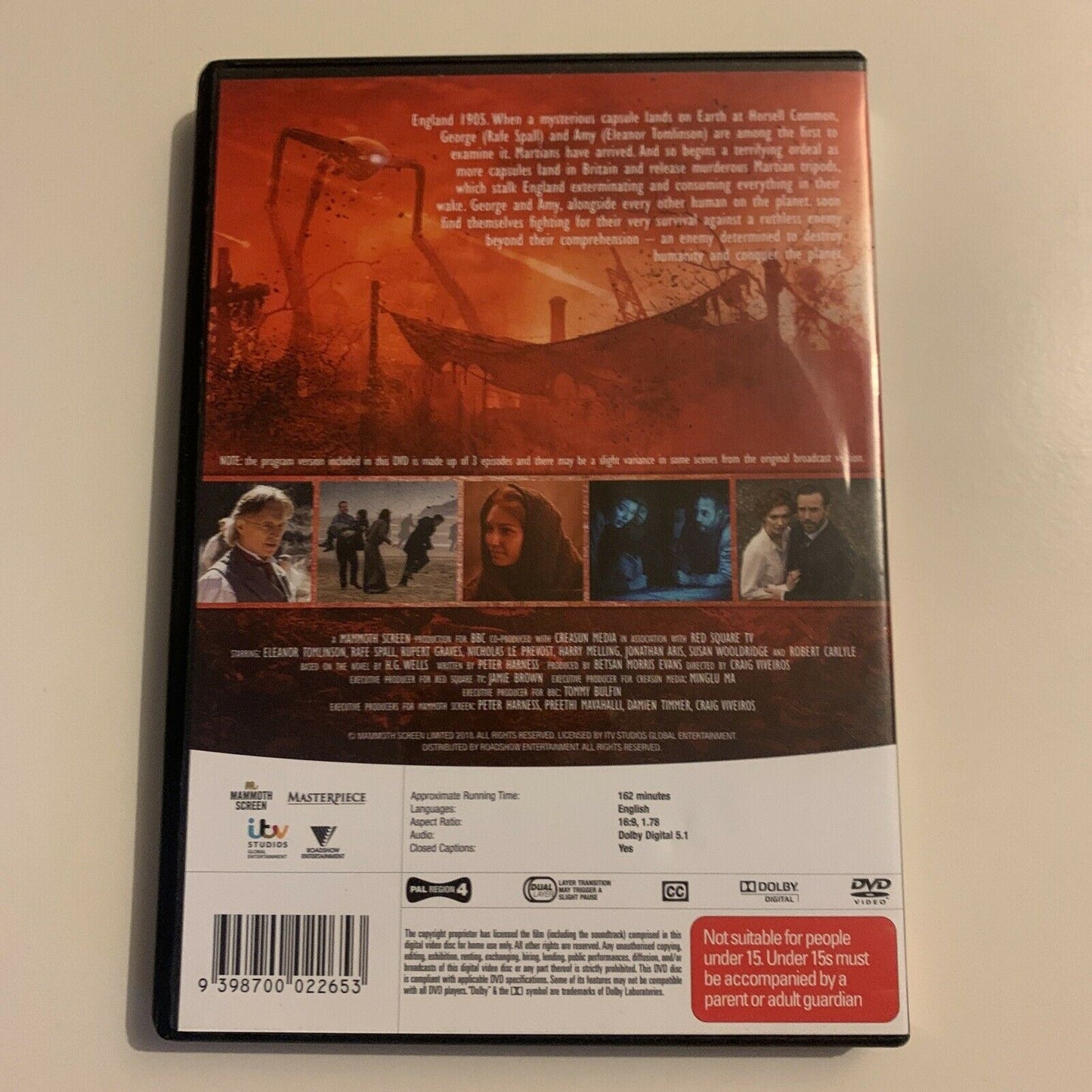 The War Of The Worlds (DVD, 2019) itv UK 3 Part MiniSeries Region 4